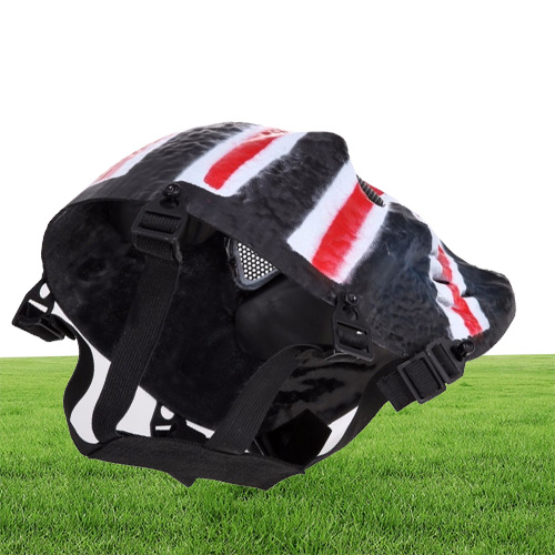 Airsoft Paintball Party Mask Skull Full Face Mask Army Games Outdoor Metal Mesh Eye Shield Costume for Halloween Party Supplies Y23452762