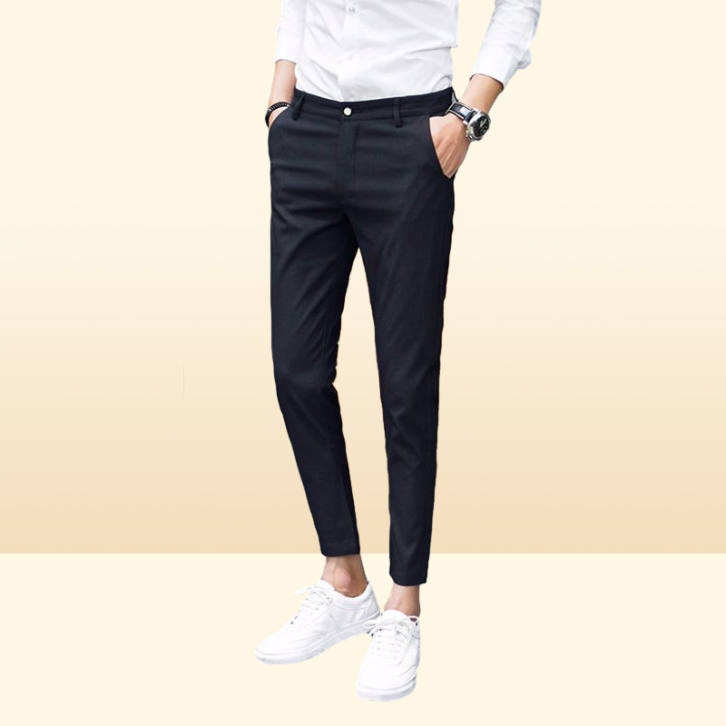 New Arrival Spring And Summer New Men039s SuitPants Slim Solid Color Simple Fashion Social Business Pants Casual Office Me6466656