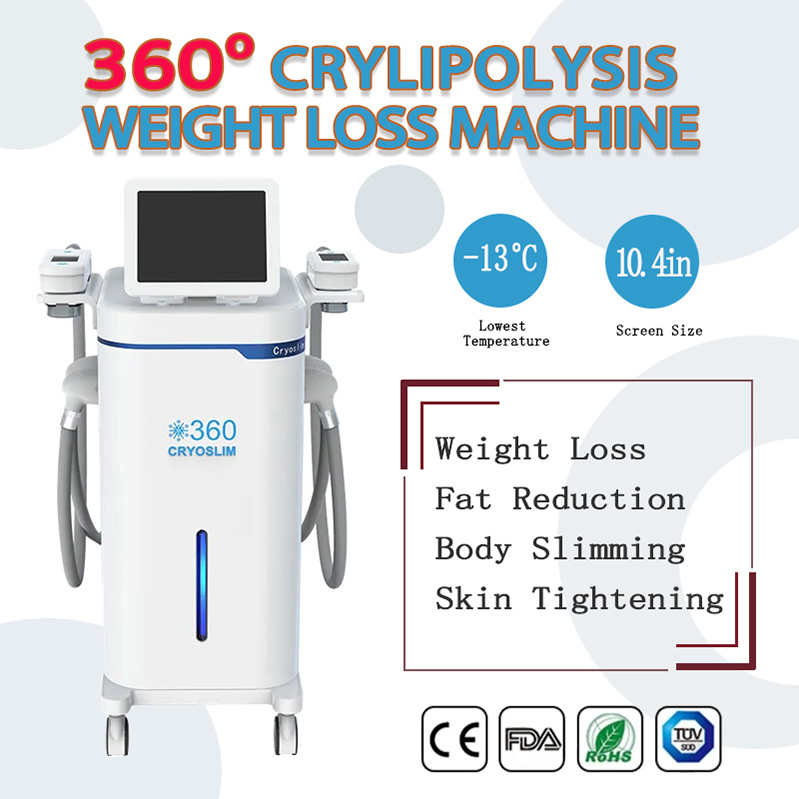 Professional Cool sculpt body shaping cryotheraphy System 360 Degree 4Handles cryo Fat Freeze Machine For Different Body Parts cryolipolysis Treatment