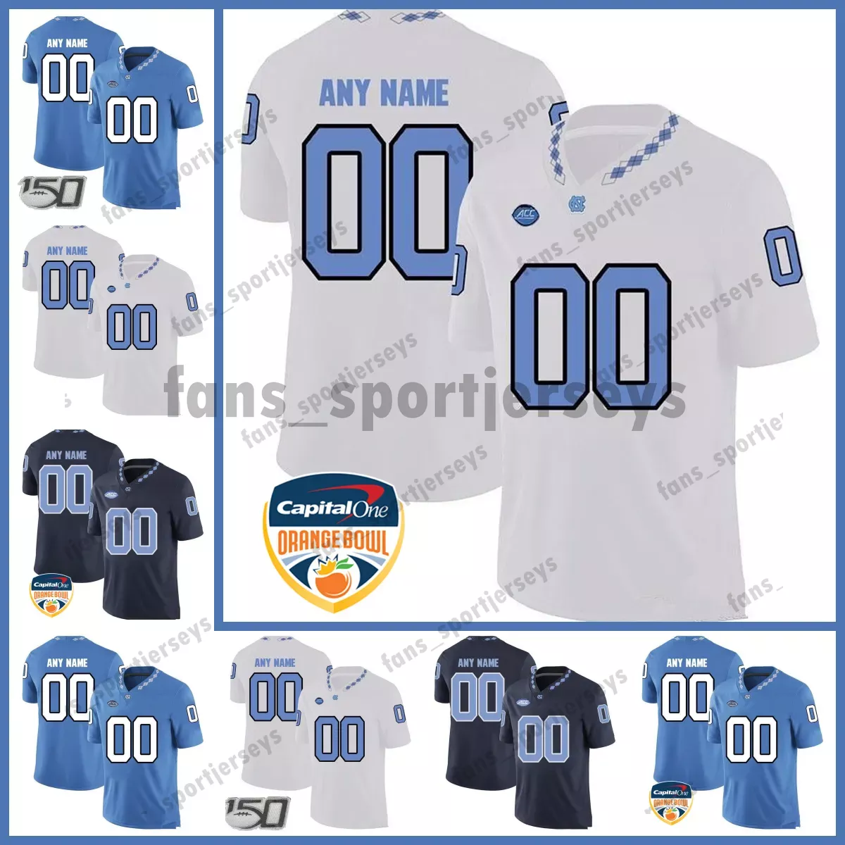 North Carolina Tar Heels Football jersey Gavin Blackwell Jefferson Boaz Deandre Boykins British Brooks Tymir Brown Bo Burkes Noah Burnette Mens Stitched jerseys
