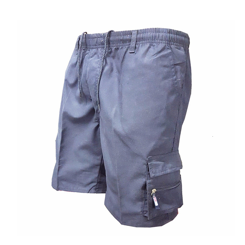 Men's Shorts Men's Shorts Summer Casual Shorts Bermuda Fashion Men's Solid Color Multi Pocket Drawstring Elastic Waist Cargo Shorts 230