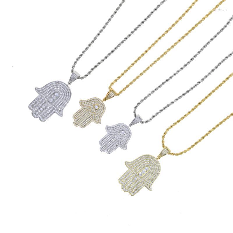 Chains Iced OUT Bling Cz Jewelry 24" Rope Chain Gold Silver Color Micro Pave 5A Cubic Zirconia Hamsa Hand Hiphop Men Women Necklace
Chains Iced OUT Bling Cz Jewelry 24" Rope Chain Gold Silver Color Micro Pave 5A Cubic Zirconia Hamsa Hand Hiphop Men Women Necklace