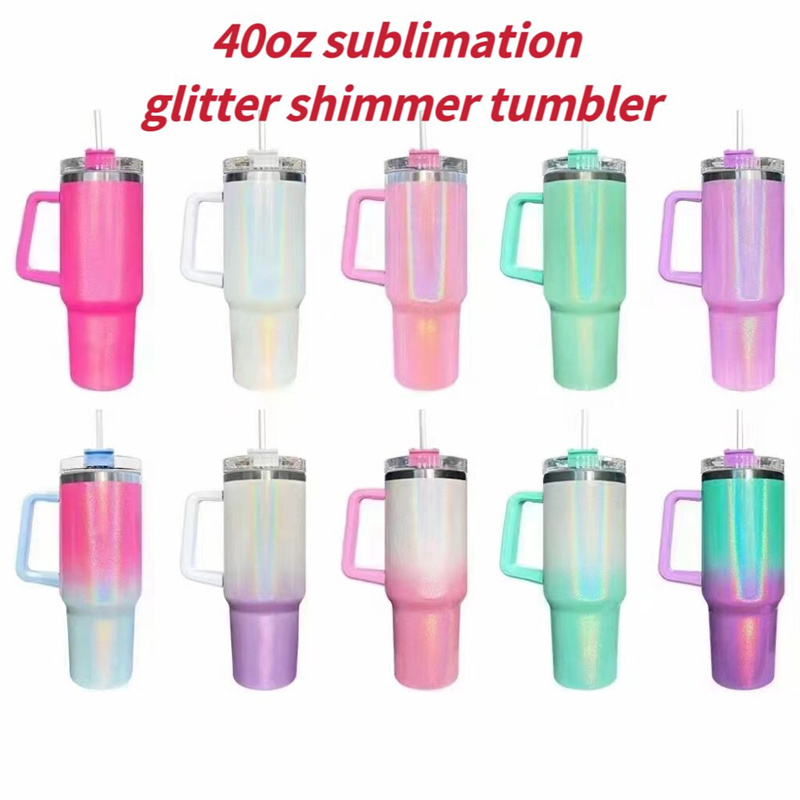 40oz Sublimation Glitter Tumbler with Handle Shimmer Tumbler Stainless Steel big capacity Beer Mug Insulated Travel Mug Travel Coffee Mug for DIY DHL, Multi-color
40oz Sublimation Glitter Tumbler with Handle Shimmer Tumbler Stainless Steel big capacity Beer Mug Insulated Travel Mug Travel Coffee Mug for DIY DHL, Multi-color