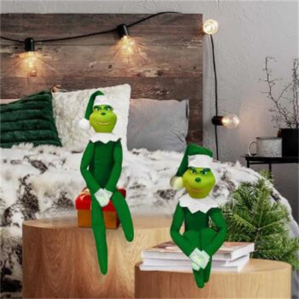 Christmas Decorations Green Monster Elf Ornament Pendant Christmas Doll Pendant Party Supply Christmas Decoration New Year GC2441