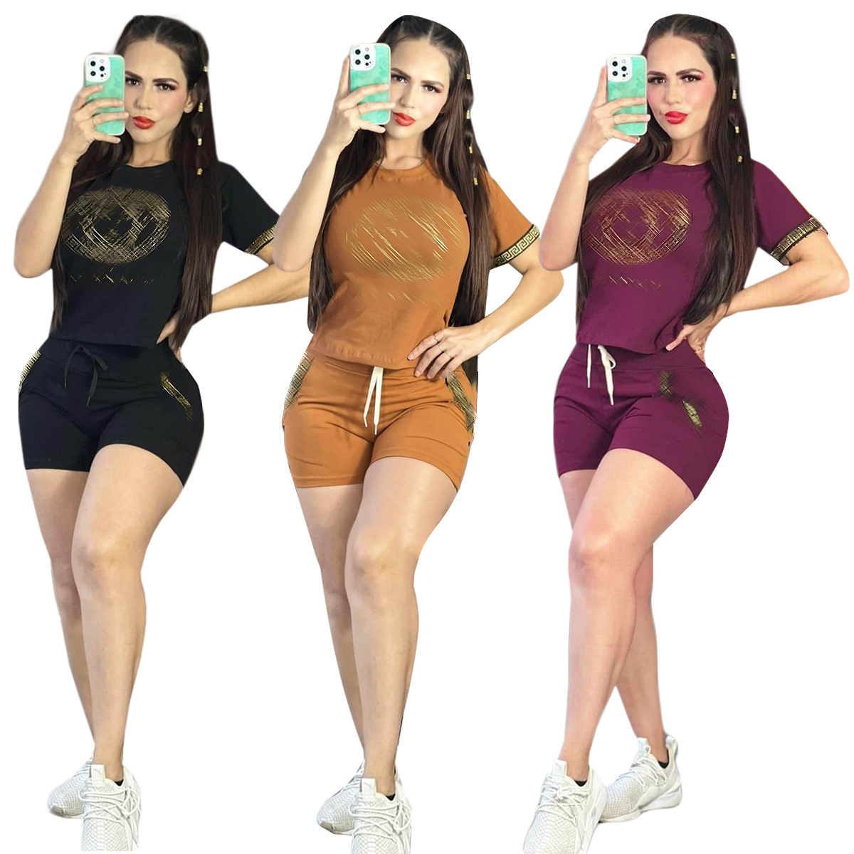 2023 Summer Two Piece Sets Pants Women Casual T-shirt and Bottoms Set Daily Outfits Tracksuit Free Ship, Black
2023 Summer Two Piece Sets Pants Women Casual T-shirt and Bottoms Set Daily Outfits Tracksuit Free Ship, Black