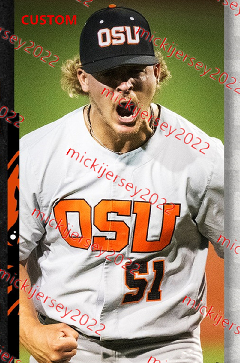 Steven Kwan Michael Conforto OSU Baseball Jersey Andy Armstrong Adley Rutschman Jacoby Ellsbury Matthew Boyd Ryan Ober Oregon State Beavers Jerseys Cu