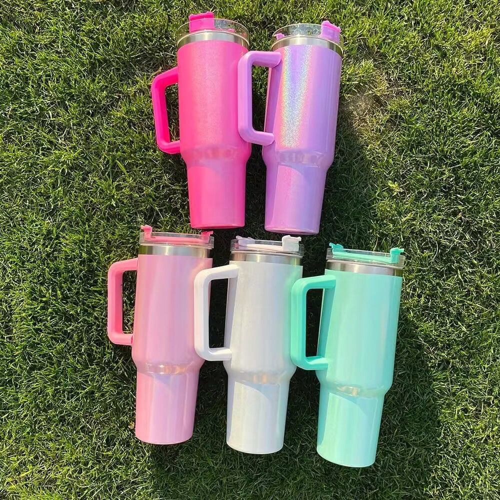 40oz Rainbow Stainless Steel Sublimation Tumblers Glitter 40 oz Travel Car Mugs With Handles and Lids Keep Drink Cold Water Cups 0404 FY5680, Multi-color
40oz Rainbow Stainless Steel Sublimation Tumblers Glitter 40 oz Travel Car Mugs With Handles and Lids Keep Drink Cold Water Cups 0404 FY5680, Multi-color