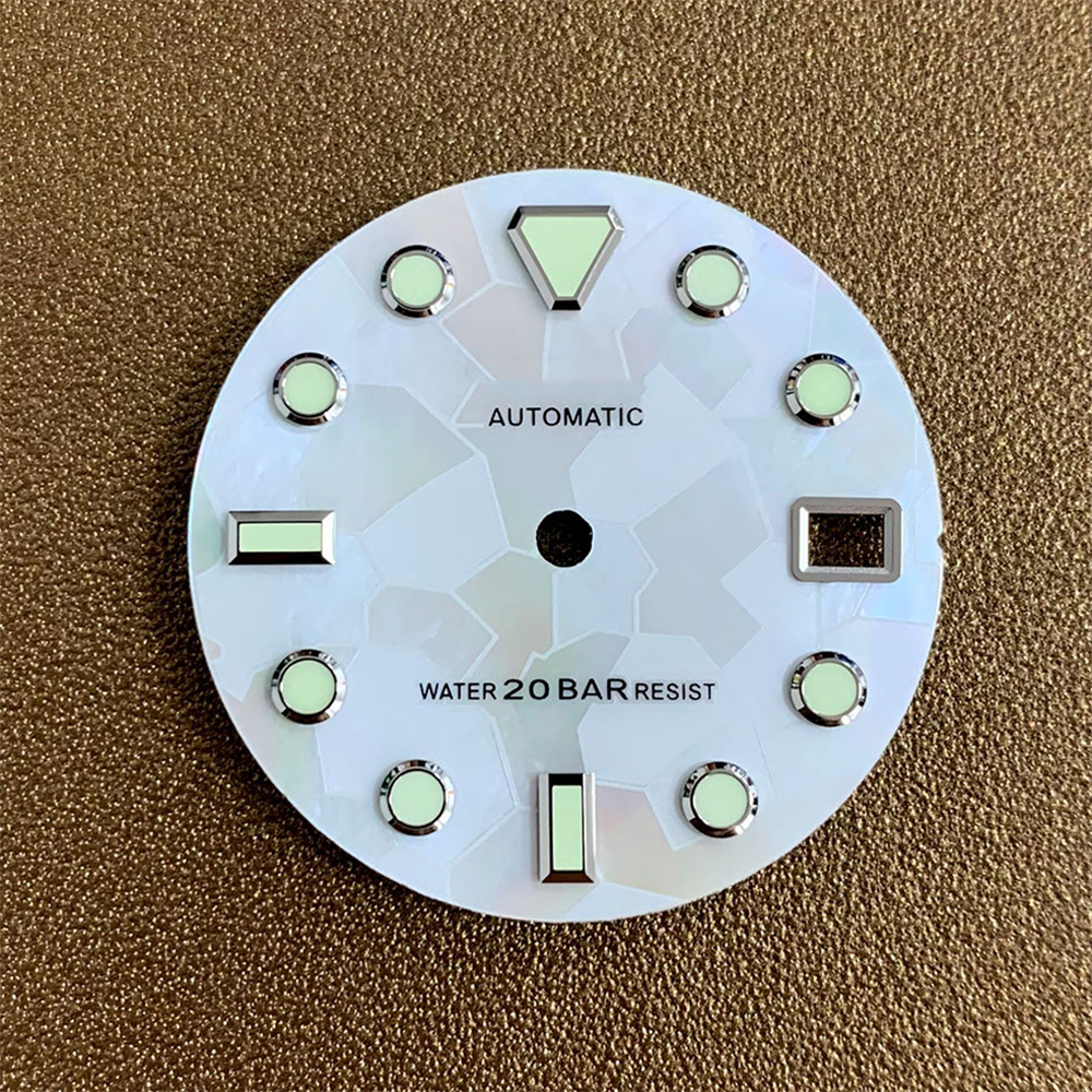 Repair Tools Kits C3 Green Luminous 285mm Wristwatch Faces High Quality Watch Dial For NH35 NH36 4R 7S Automatic Movement Men Watches Accessories 2304