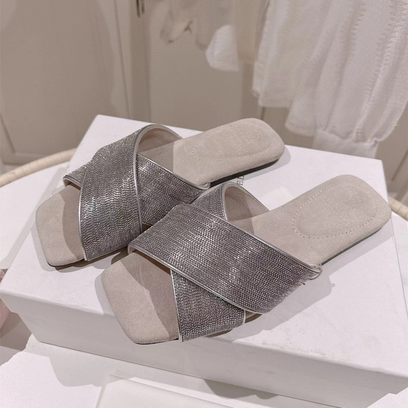 Brunello Cucinelli Flat Crystal Drill Slippers Designer Fashion Suede Ladies Beach Shoes Genuine Leather Fashion Mules Summer Casual Shoes Beach Slides Sandals, As pic
Brunello Cucinelli Flat Crystal Drill Slippers Designer Fashion Suede Ladies Beach Shoes Genuine Leather Fashion Mules Summer Casual Shoes Beach Slides Sandals, As pic