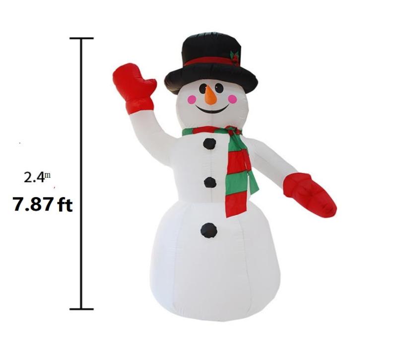 Glowing Huge Christmas Inflatable Snowman Campfire Camping LED Lights Outdoor Indoor Lighted for Holiday Decoration Lawn Yard Deco