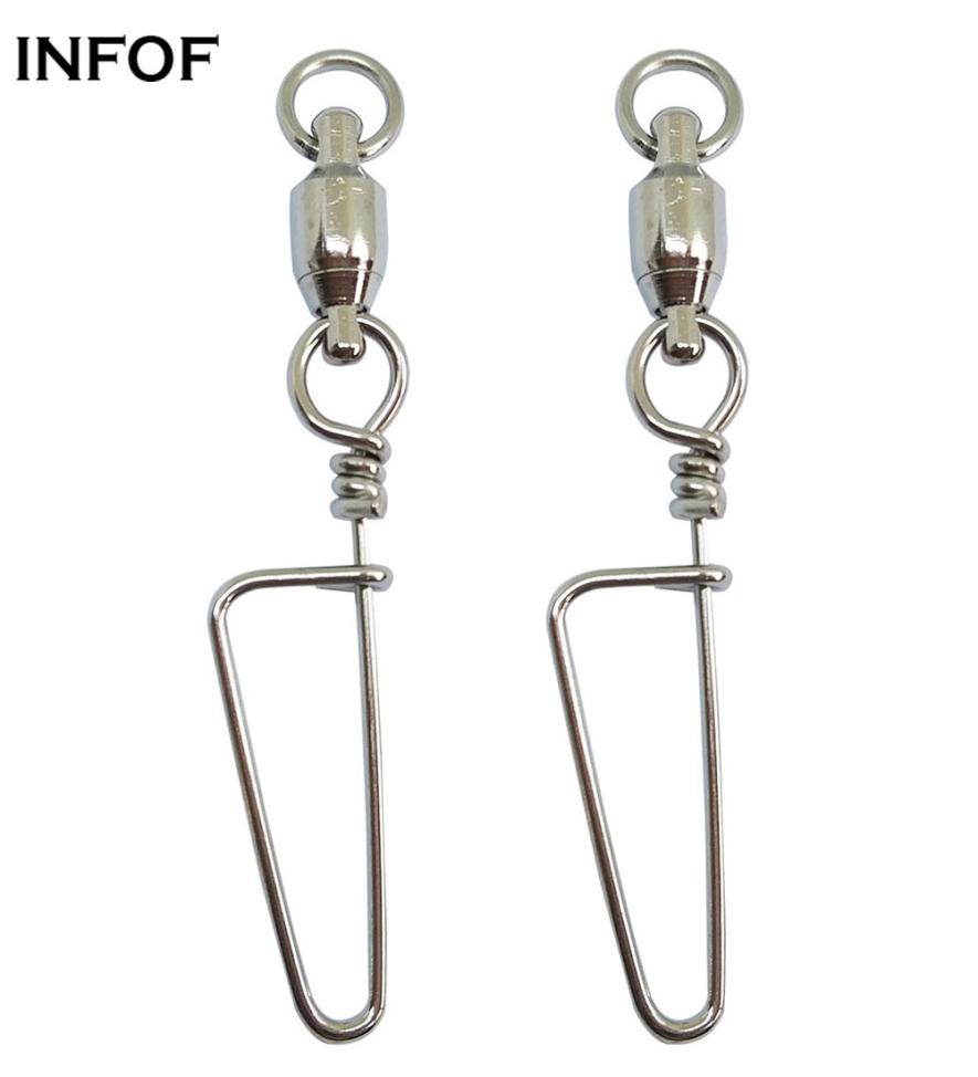 100 PCS Fishing Ball Bearing Swivel with Coastlock Snap Welded RingHigh Strength Saltwater Standard High Strength 26Lb to 500Lb