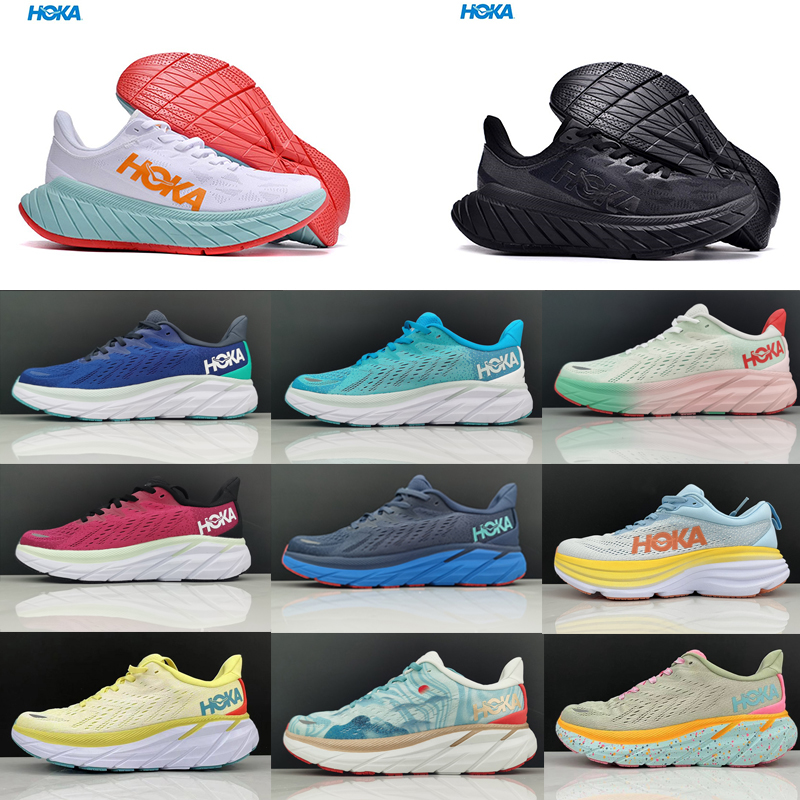 2023 hoka shoes Running hokas shoes Carbon X2 Outdoor men women hoka bondi 8 Lightweight Cushioning Long Distance Runner Shoes Mens Womens Lifestyle 36.5-45