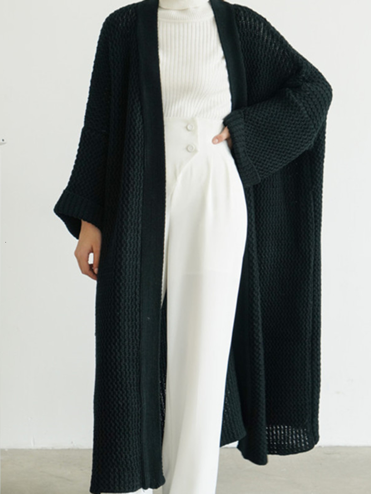 Women's Knits Tees Sweater Woman Winter Solid Color Oversized Knitted Cardigan Coat Long Sleeve Top Women Clothing Thick s 230403