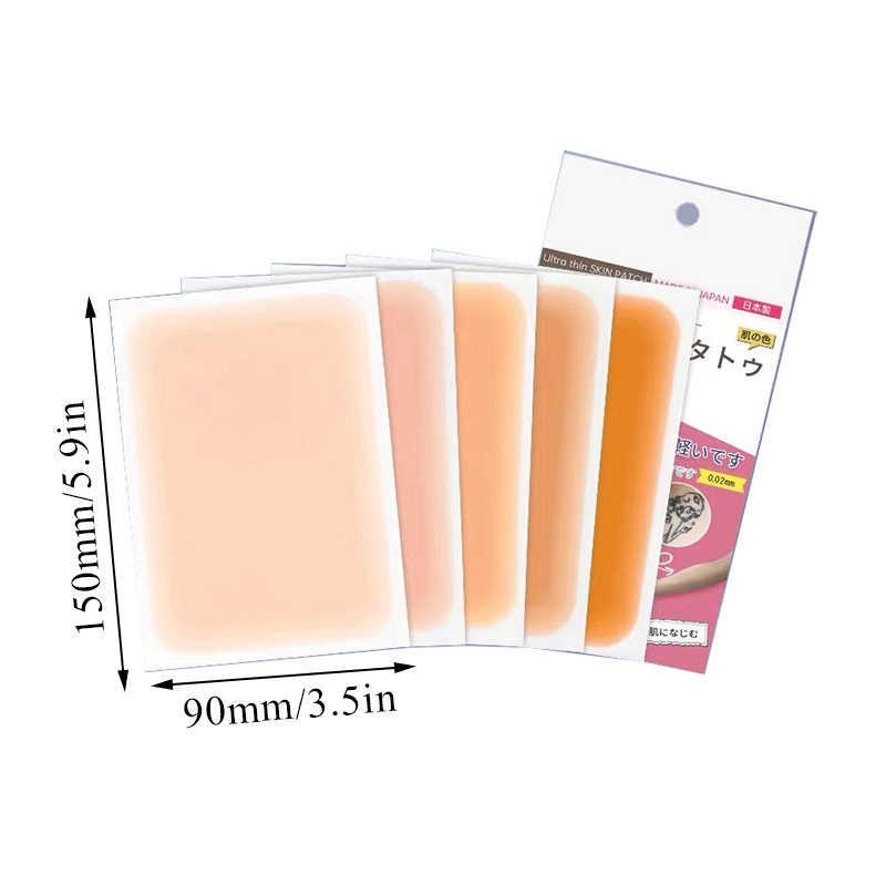 5 PC Temporary Tattoos New 6PCS Tattoo Cover Up Skin Color Scar Concealer Sticker Portable Flaw Birthmark Concealing Waterproof Beauty Cosmetic Tools 