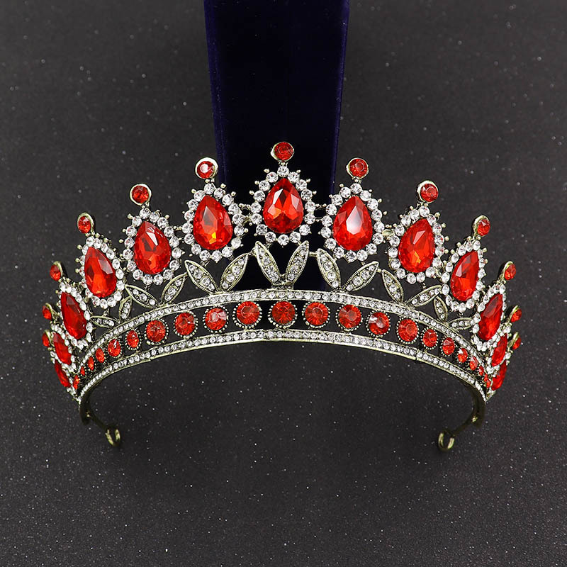 Wedding Crown Bridal Bridesmaid Flower Girls Crystal tiara Rhinestone crown headband Wedding Dress Studio Tiara Molding Gold Plated Prom Sweet 15