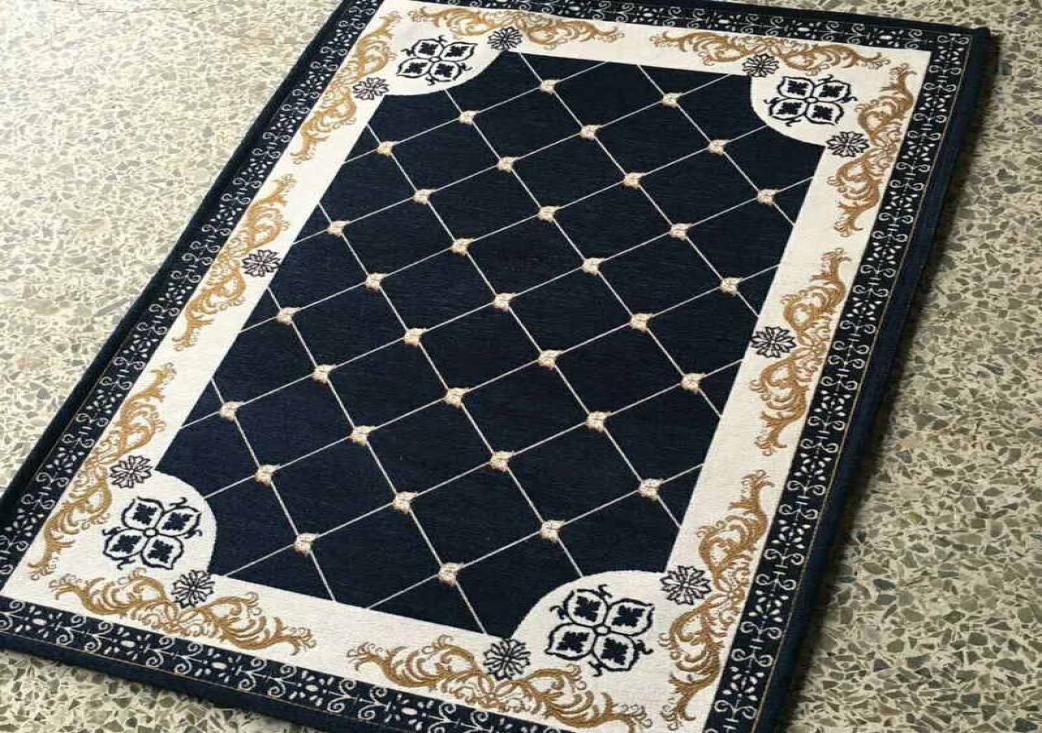 Geometric Drawing Rugs Jacquard Mesh Carpet NonSlip Lace Modern Pattern Decoration Around for Living Room Bedroom Decoration