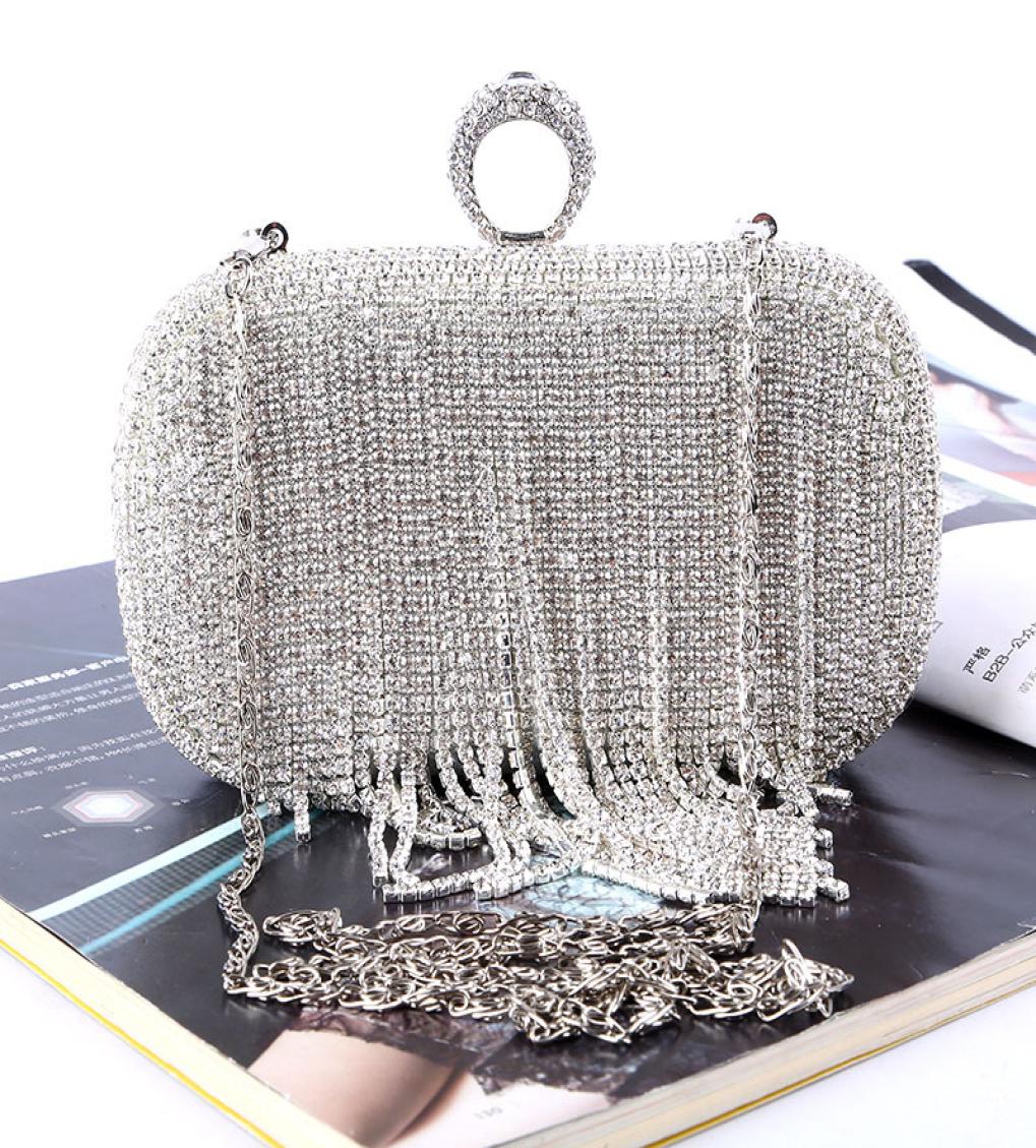 Factory directRetaillWhole handmade unique crystal evening bagclutch with satinPU for weddingbanquetpartypormmore colo