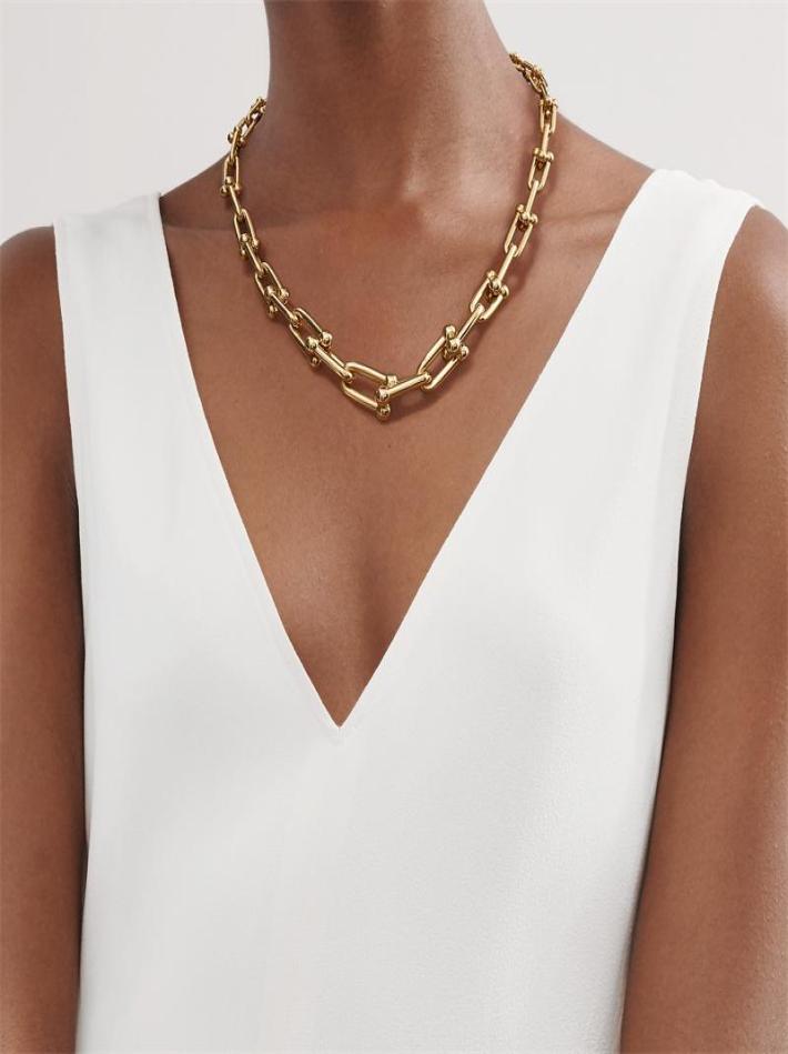Chains Vintage Punk U Letter Necklaces For Women Statement Metal Chain Fashion Brand Hip Hop Jewelry Z392