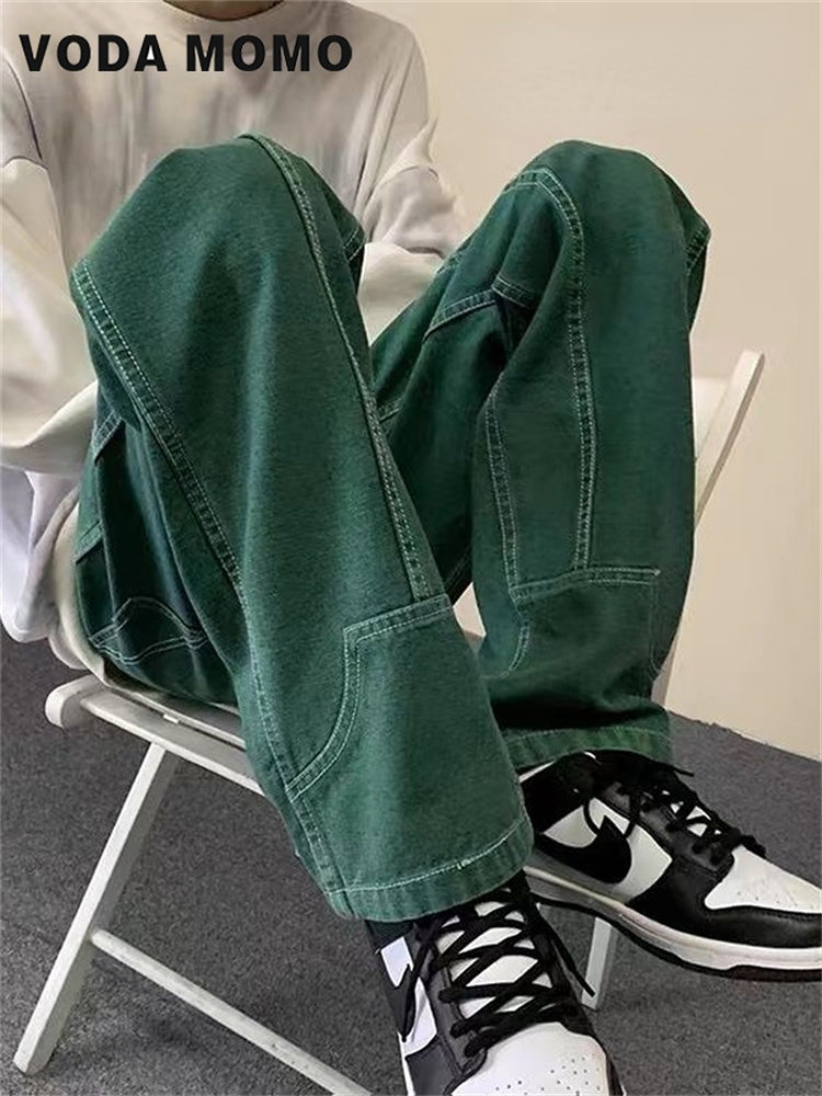 Women's Jeans Summer High Waist Wide Leg Denim Trouser Baggy Streetwear Fashion Straight Cargo Pants Retro High Street Original Stay Jeans 230404