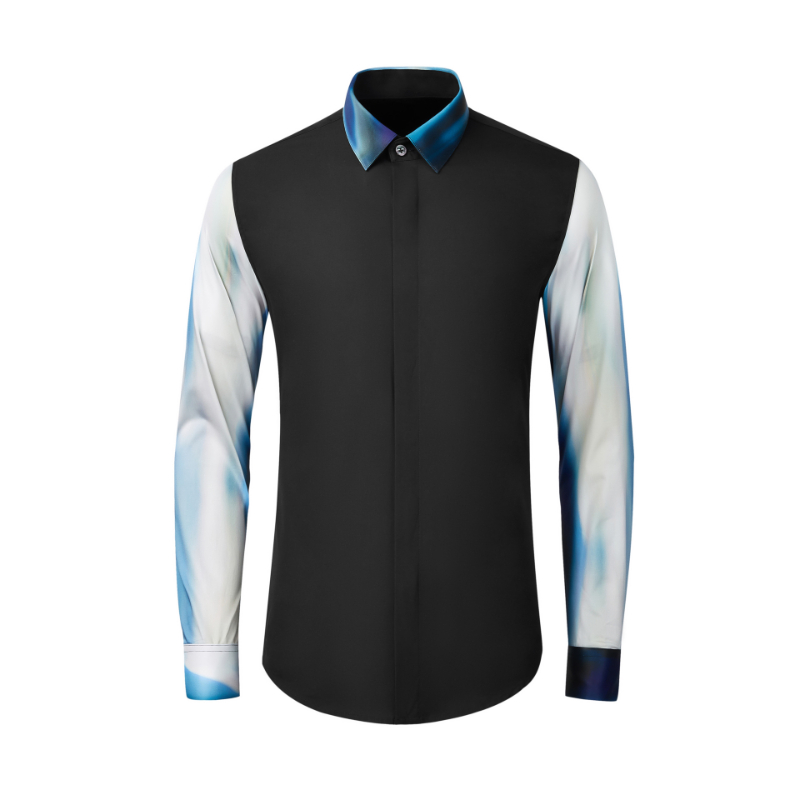 New Arrival High Quality Autumn Winter Ink Dyed Blue Patchwork Sleeve Shirt Pretty Boy Color Contrast Fashion Menswear Size 4XL, Xy-220457b black
New Arrival High Quality Autumn Winter Ink Dyed Blue Patchwork Sleeve Shirt Pretty Boy Color Contrast Fashion Menswear Size 4XL, Xy-220457b black