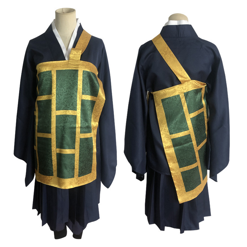 Jujutsu Kaisen Geto Suguru School Uniform Kimono Cosplay Black Blue Polyester Anime Costume