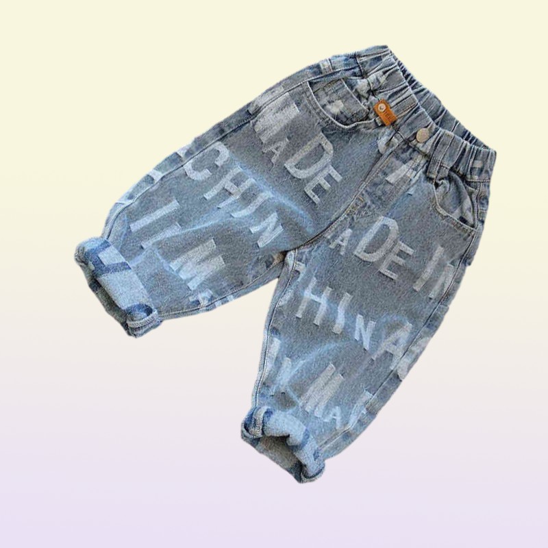 toddler Boys Casual Jeans Trousers spring Autumn Denim Pants for Kids boy Children Loose Clothing 6 8 10 12 years 220209