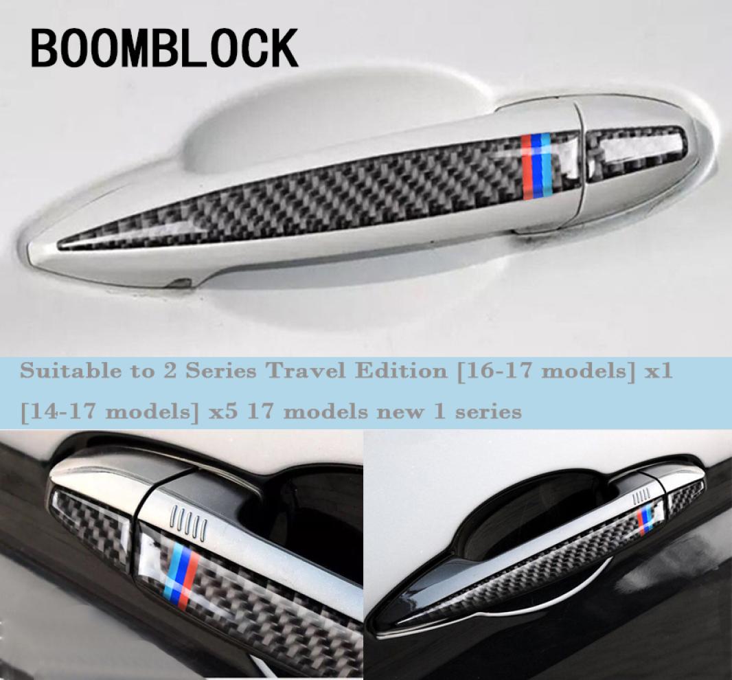 1set Carbon Fiber Door Handle Sticker Car Styling Decoration for BMW X1 F48 X5 F15 X6 F16 2series Protection Accessories