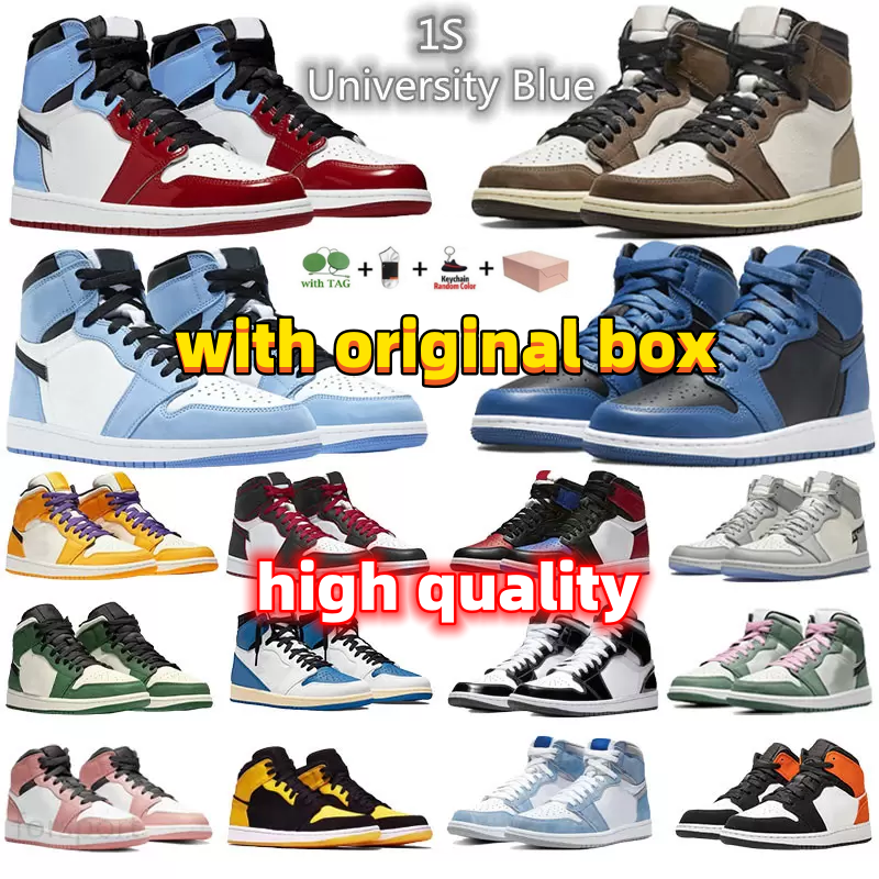 2023 High Quality Mens 1 1s Basketball Shoes Jumpman OG Hyper Royal White Shadow Designer Sneakers Obsidian University Blue UNC Mid Obsidian Women Trainers
2023 High Quality Mens 1 1s Basketball Shoes Jumpman OG Hyper Royal White Shadow Designer Sneakers Obsidian University Blue UNC Mid Obsidian Women Trainers