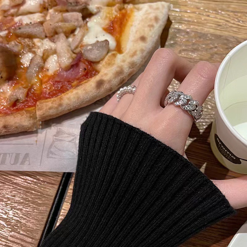 Chain 925 Sterling silver Ring AAAAA Zircon Engagement Wedding Band Rings for Women Bridal Birthday Party Jewelry Gift