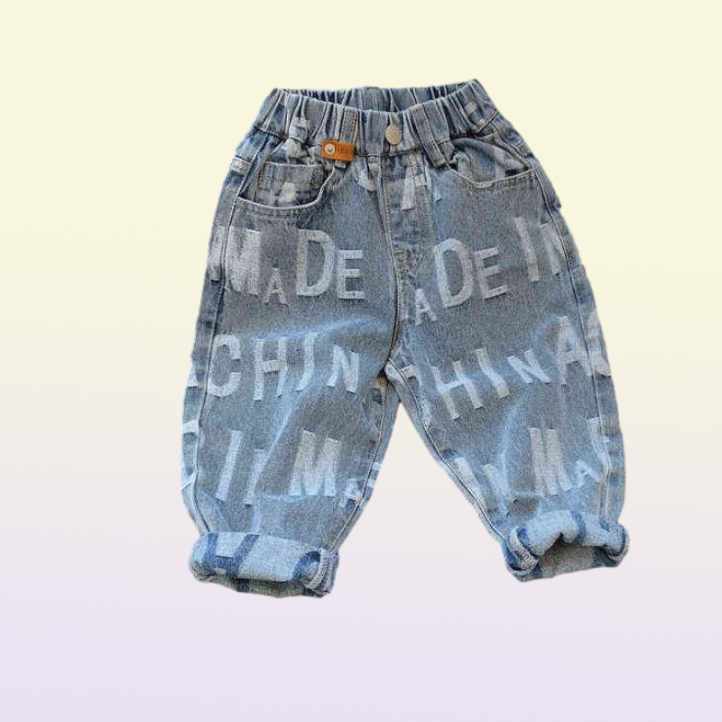 toddler Boys Casual Jeans Trousers spring Autumn Denim Pants for Kids boy Children Loose Clothing 6 8 10 12 years 220209