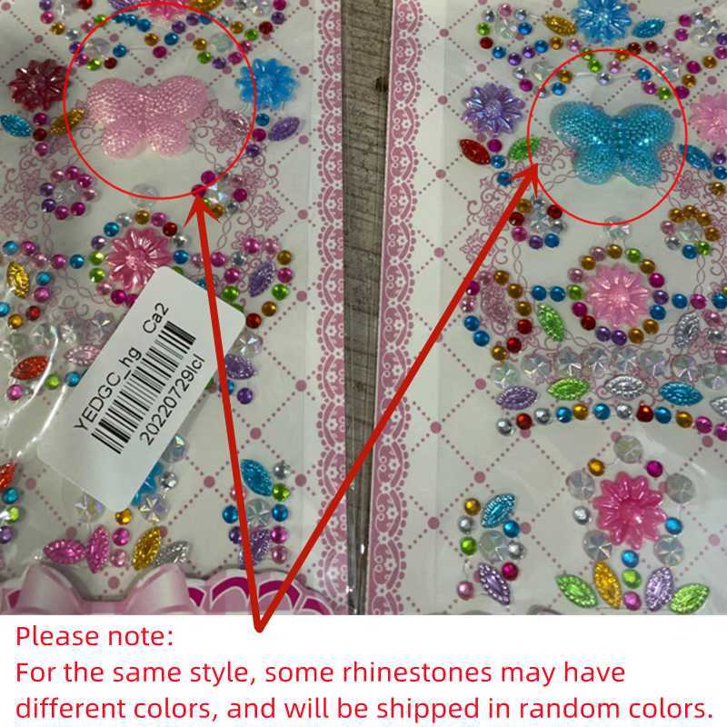 5 PC Temporary Tattoos Temporary Tattoo Party Rhinestone Facial Eyebrow Sticker Eye Sticker Forehead Face Sticker Acrylic Gem 's Sticker Toys Z04