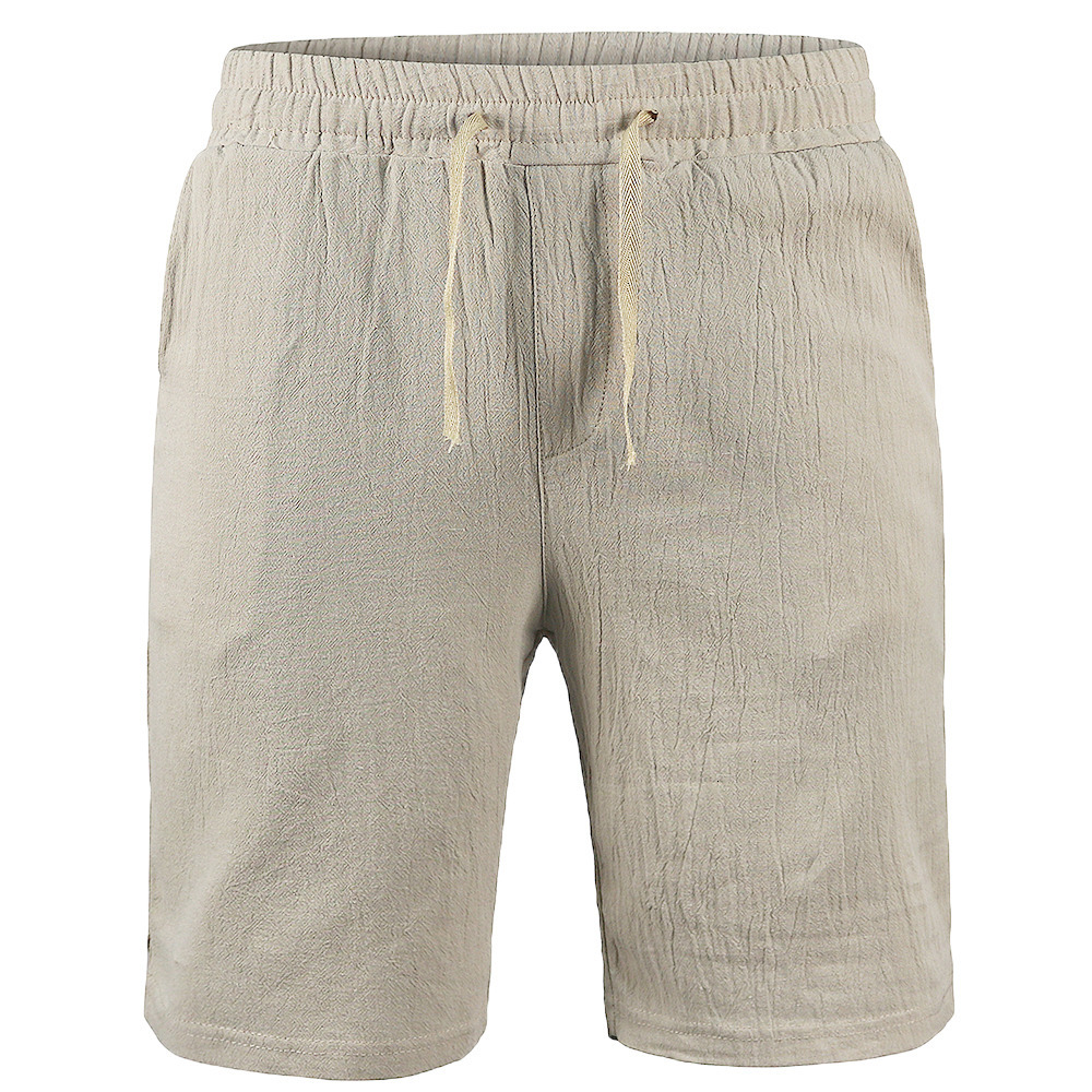 Mens Shorts Cotton en Pants Male Summer Breathable Solid Color Trousers Fiess Streetwear S3XL 230404