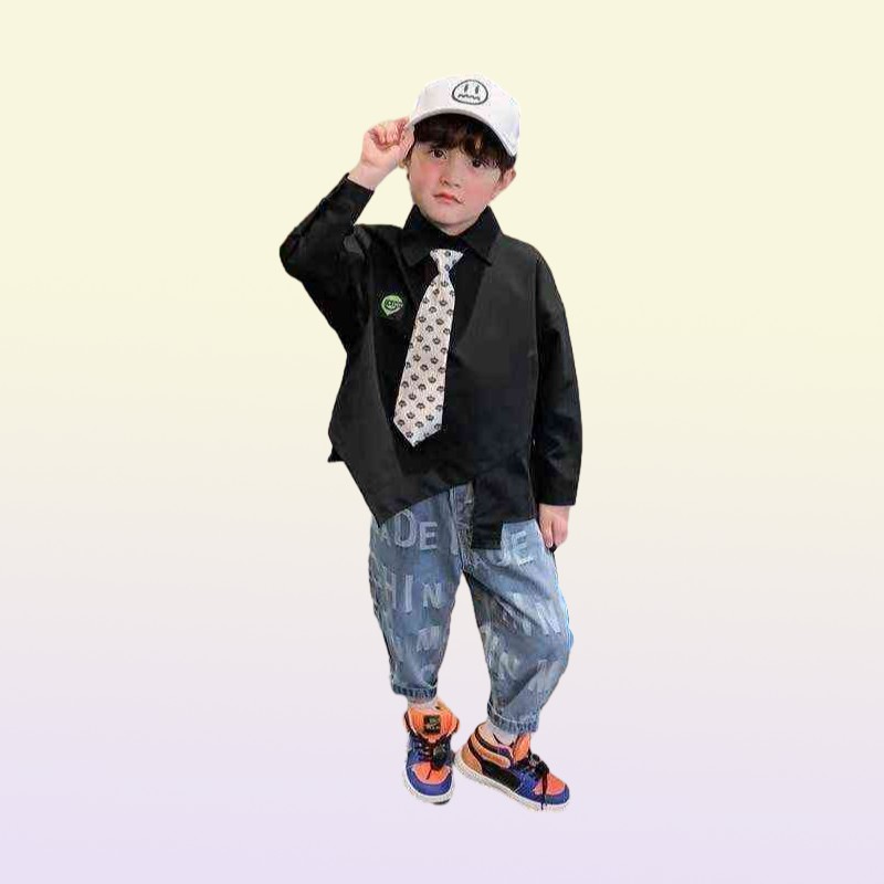 toddler Boys Casual Jeans Trousers spring Autumn Denim Pants for Kids boy Children Loose Clothing 6 8 10 12 years 220209