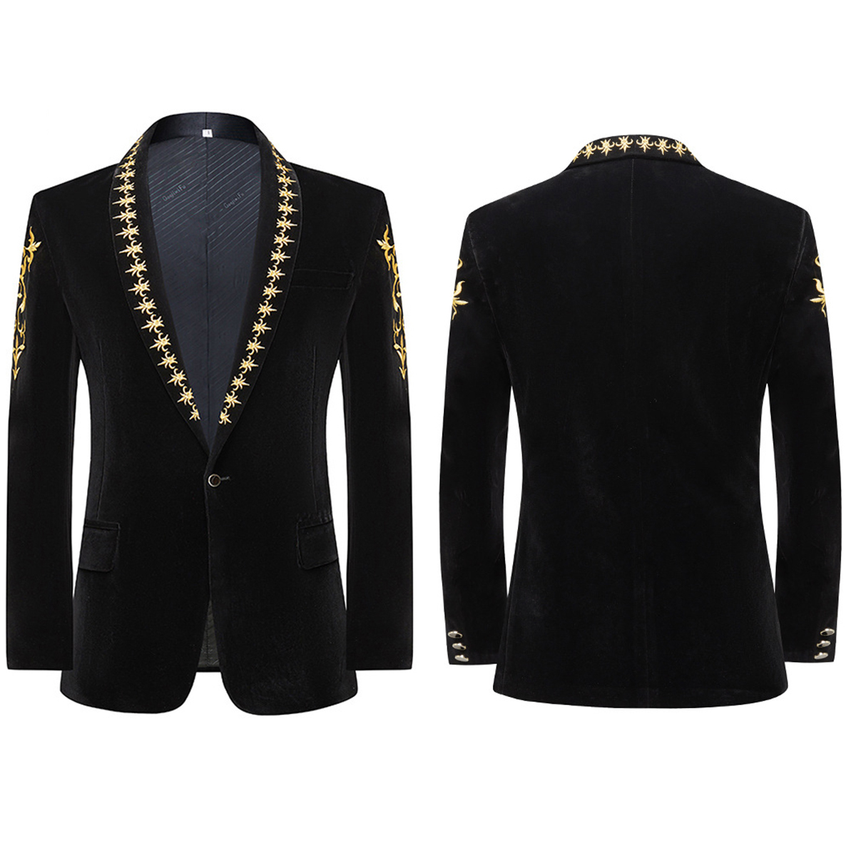 One Piece Wedding Tuxedos Men Suits Handsome Applicants Shawl Lapel Suit One Button Three Packets Customized Pockets Multi-scenario Coat Casual