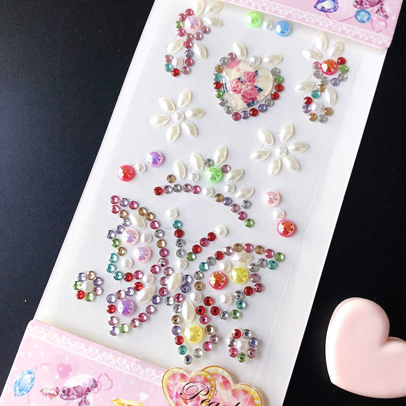 5 PC Temporary Tattoos Temporary Tattoo Party Rhinestone Facial Eyebrow Sticker Eye Sticker Forehead Face Sticker Acrylic Gem 's Sticker Toys Z04