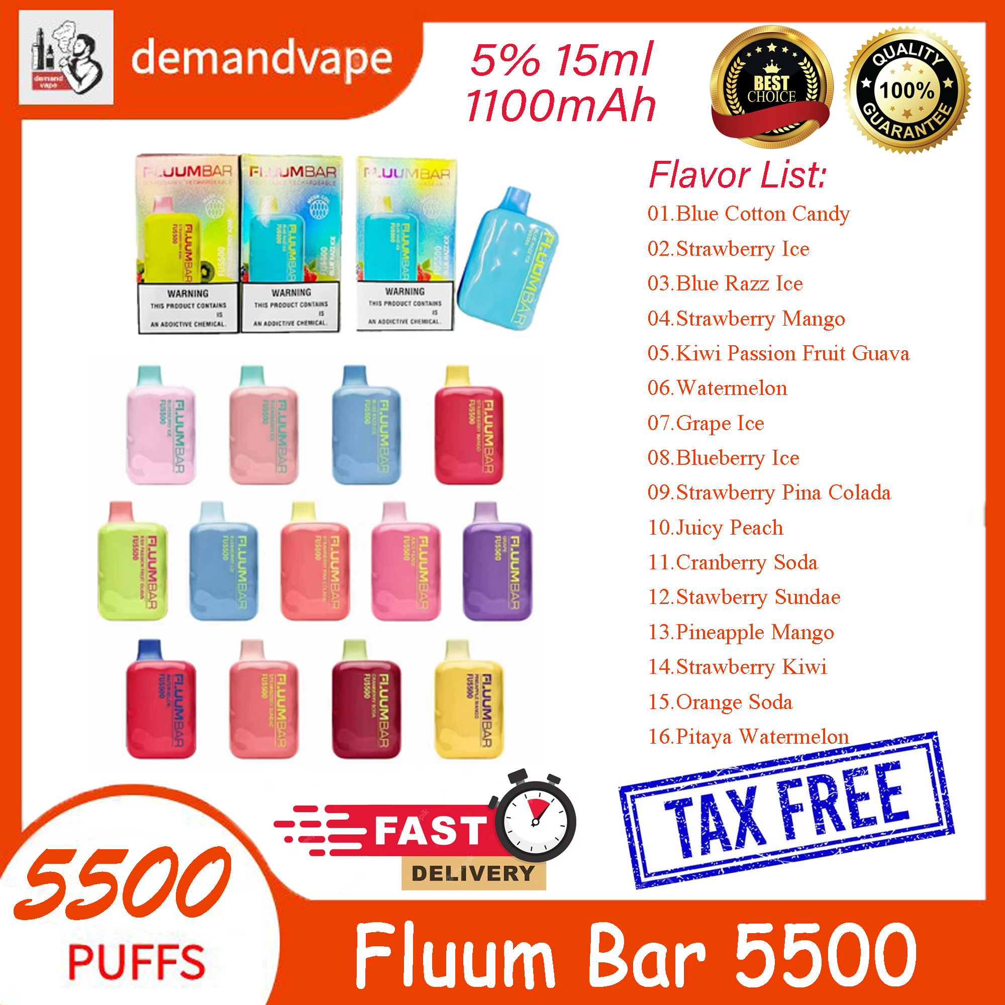 Original Electronic Cigarette Fluum bar 5500 Puffs Mesh Coil Disposable Starter Strength 5% Vape 15ml 850mAh Battery Rechargeable Coke Model Vape Pen
Original Electronic Cigarette Fluum bar 5500 Puffs Mesh Coil Disposable Starter Strength 5% Vape 15ml 850mAh Battery Rechargeable Coke Model Vape Pen