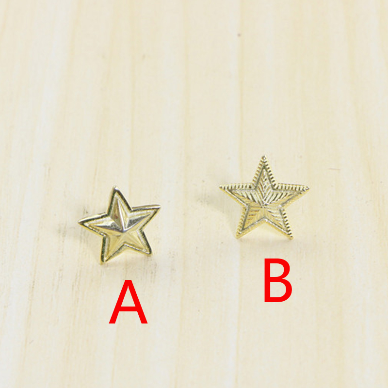 E34 S925 Pure Silver Ear Studs Personalized Fashion Gold Plated pentagram Letters Punk Hip hop Style Earrings Jewelry Earrings Gift for Lovers