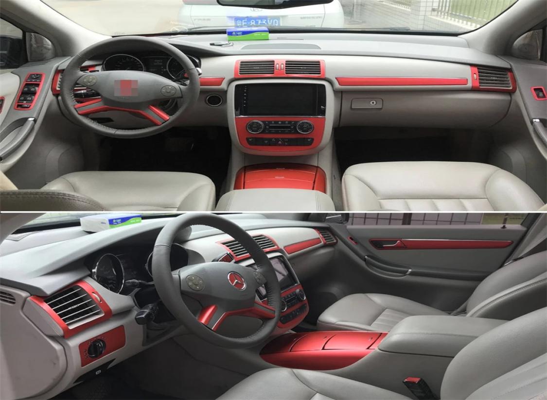 For Mercedes R Class W251 20062017 Interior Central Control Panel Door Handle 5D Carbon Fiber Sticker Decals Car styling Accessor