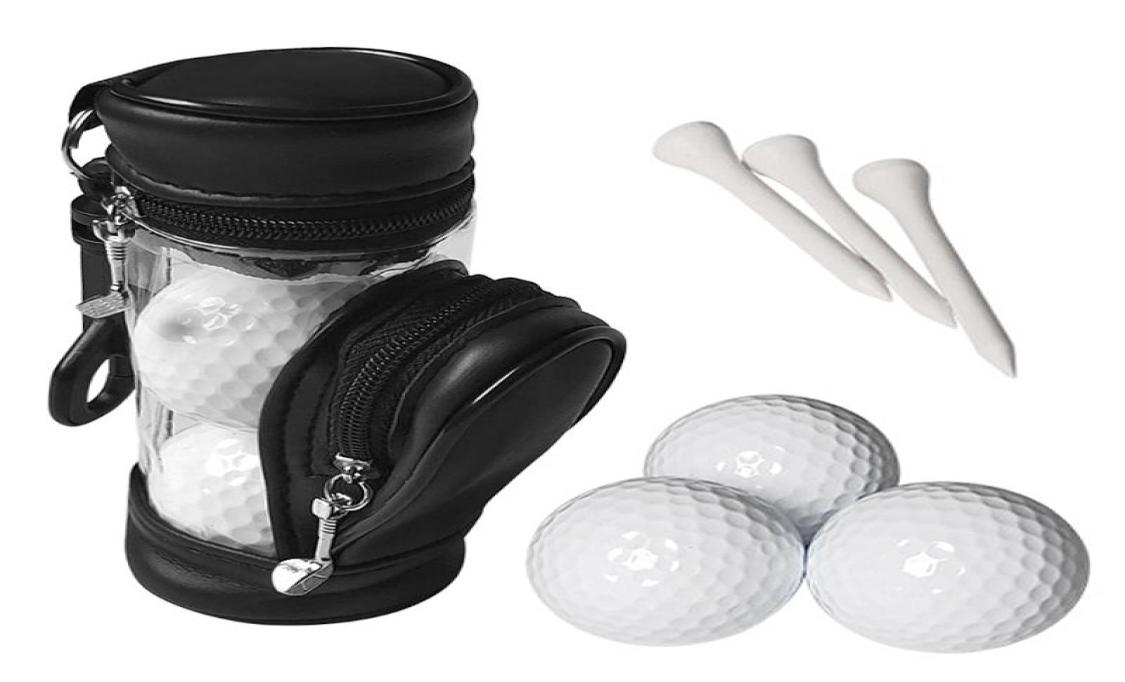 Golf Balls And Tees Pouch Bag Ball Holder Storage Case With 3 Set Outdoor