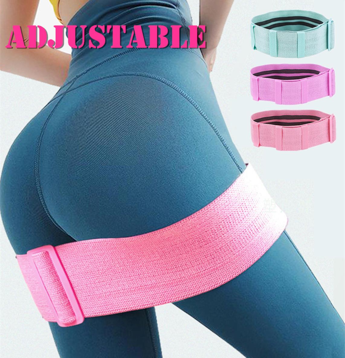 Adjustable Elastic Hip Booty Bands Anti Slip Resistance Bands Thick with Inner Grip Strip for Fitness Legs Butt Glute Workout Y200