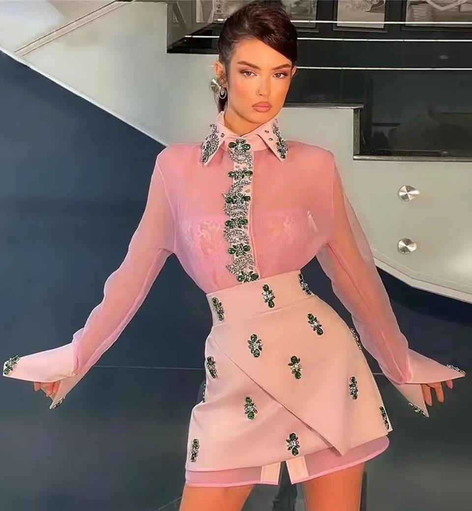 Cocktail Dresses Party Prom Gown Zipper Plus Size Custom A Line Lace Up High Neck Long Sleeve Organza Above Knee Mini