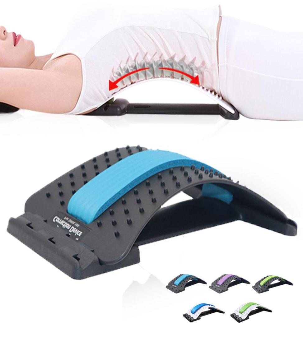 Back Stretching Board Prevention Lumbar Disc Stretcher Stretching Device Waist Neck Relax Mate Pain Relief Chiropractic