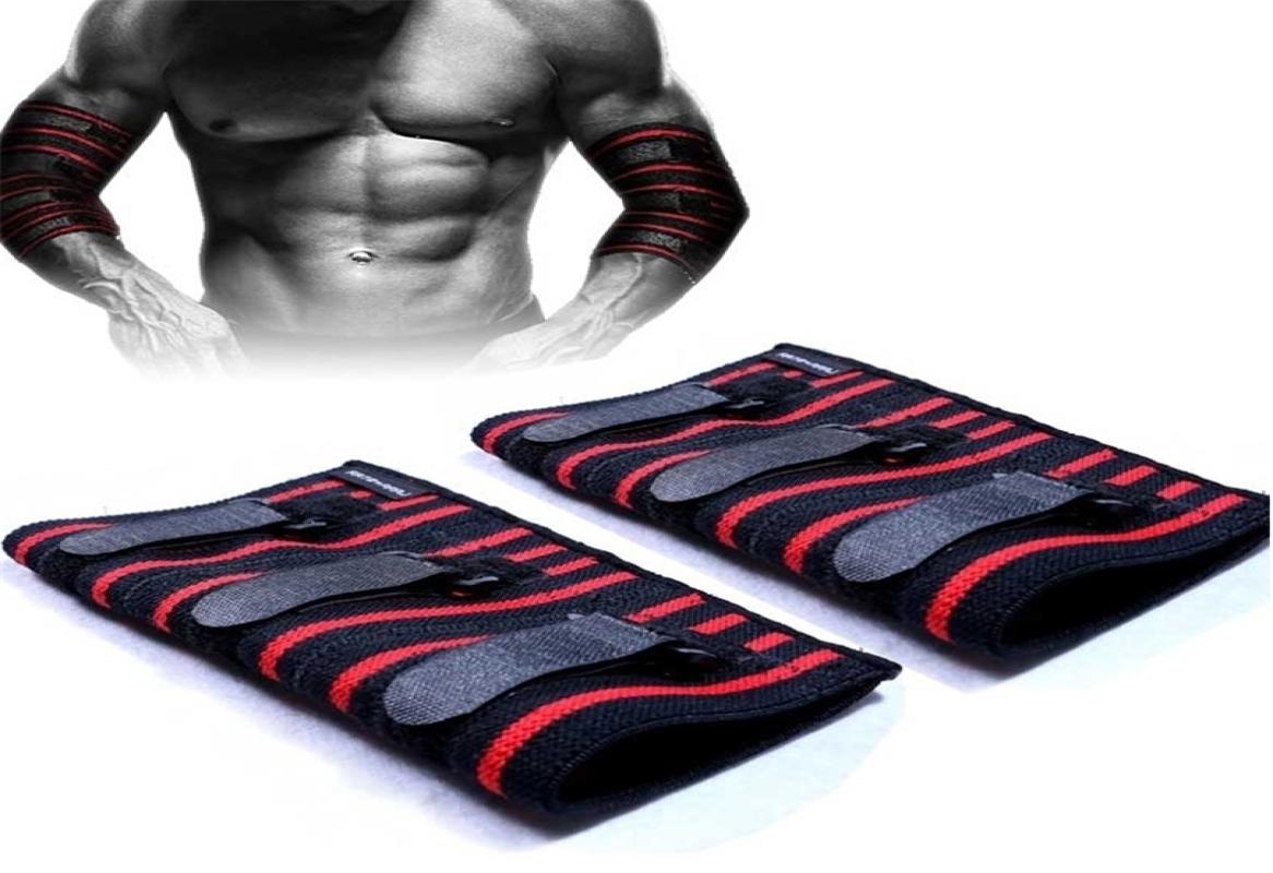 Adjustable Elbow Sleeve Brace Compression Support for Weightlifting Bodybuilding Bench Press Elbow Pad Protector 1 Pair 220208