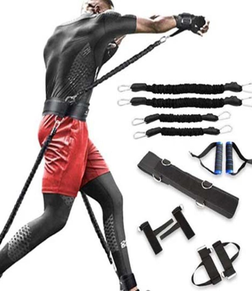 Fitness Resistance Band Set For Boxing On Legs And Arms Fitness Band Muay Thai Home Gym Bouncing Strength Training Equipment