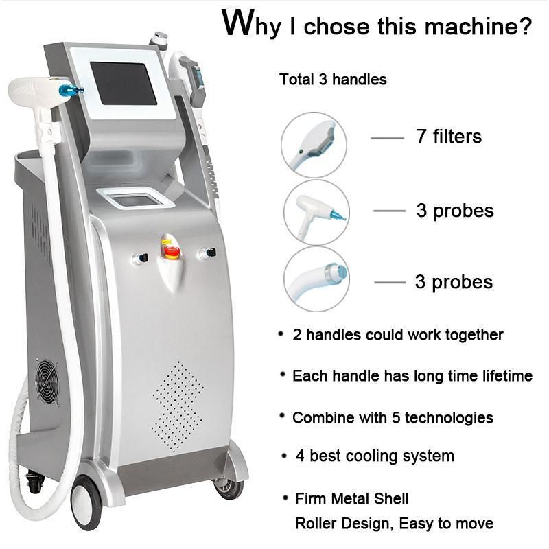 Multifunction E-light OPT RF Hair Removal Machine E Light IPL ND YAG Laser Machines Permanent Hairs Remove Beauty