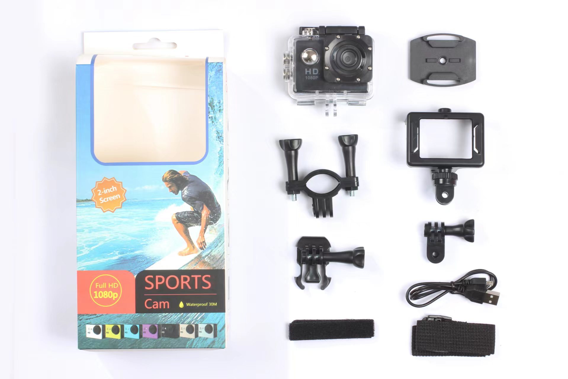 2025 New Sj4000 1080P Full HD Action Digital Camera 2 Inch Screen Underwater 30M Recorder Diving DV Mini Sking Bicycle Po Video Outdoor Spor