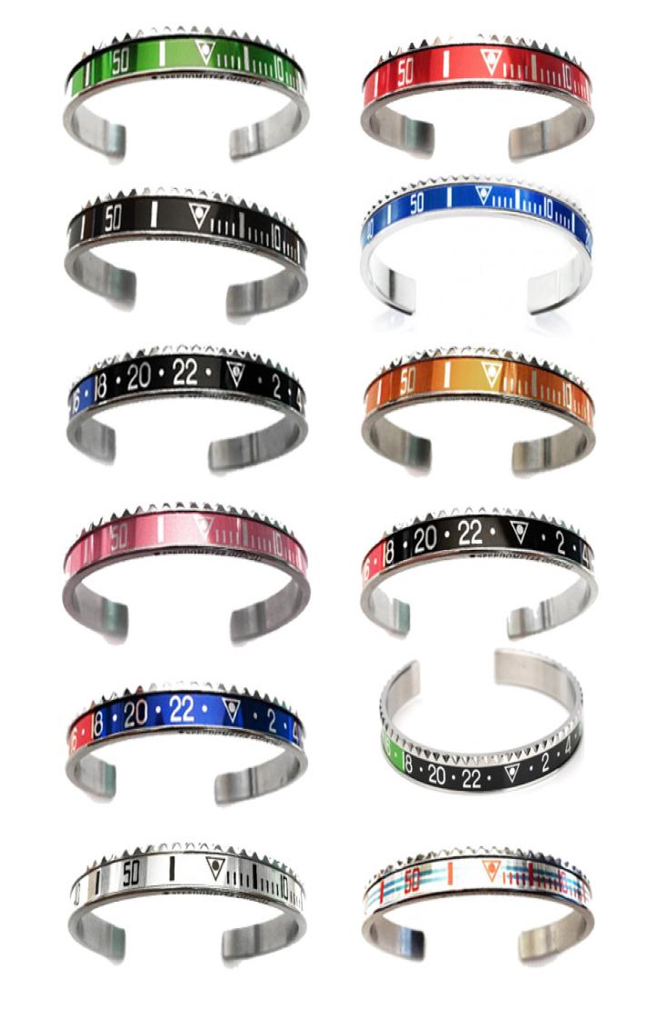 stainless steel beach seaside running sport cuff bangle round silver color car speed clock motorcycle dashboard bracelet for frien