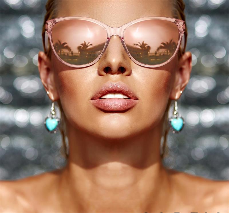 CARFIA Cateye Polarized Sunglasses for Women UV Protection, Italy Handcrafted Acetate Frame with Embossed Pattern Wire Core