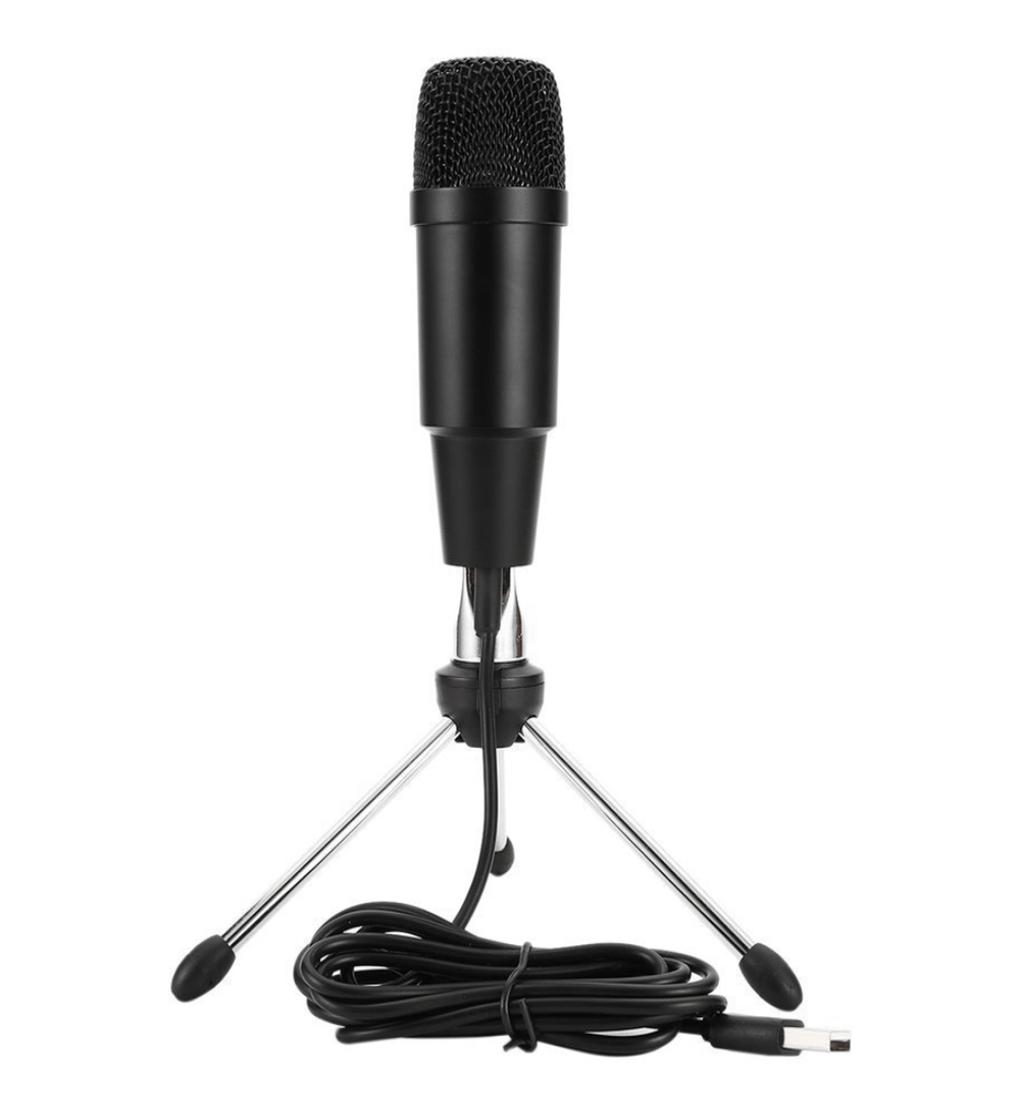 C330 Usb Microphone Karaoke Microphone Plastic and Metal Capacitor Microphone HeartShaped Pointing Black