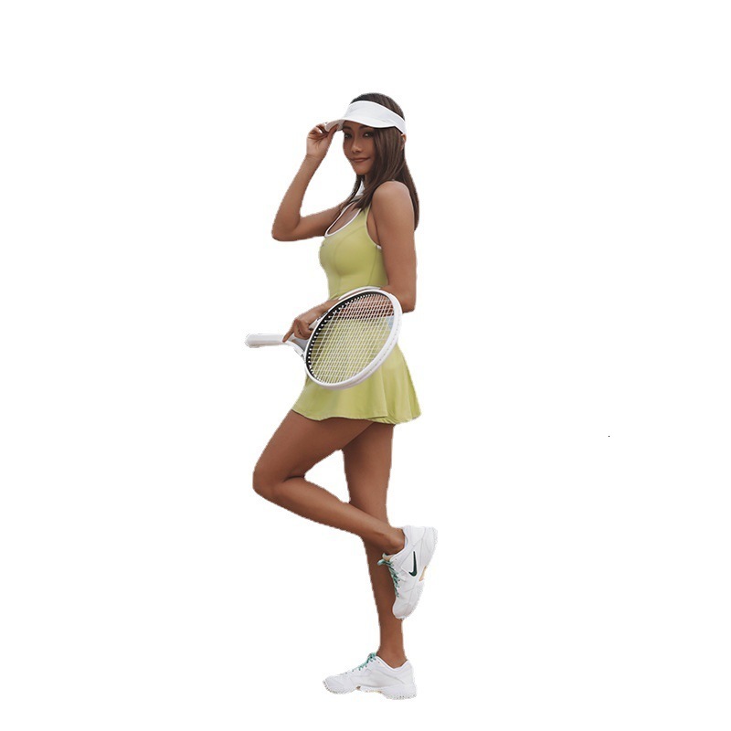 Dresses The All-In-One Yoga Suit Outdoor Sports Fiess Running Clothes Fashion Training Suits Tennis Dress Women 230404
